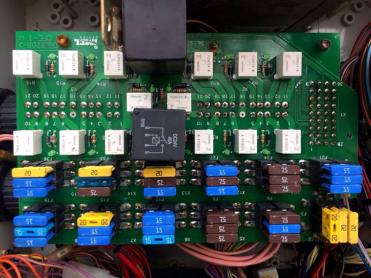 Relay and fuse board